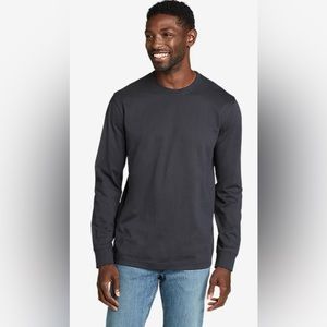 EDDIE BAUER Legend Wash Men’s Long-sleeve Tee in Gray- Size LT